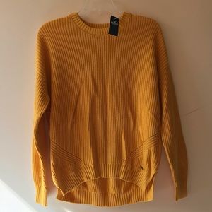 [🪐] mustard hollister sweater ♡ s